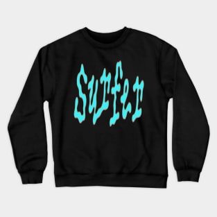 Surfer, Hello Summer Vintage Funny Surfer Riding Surf Surfing Lover Gifts Crewneck Sweatshirt